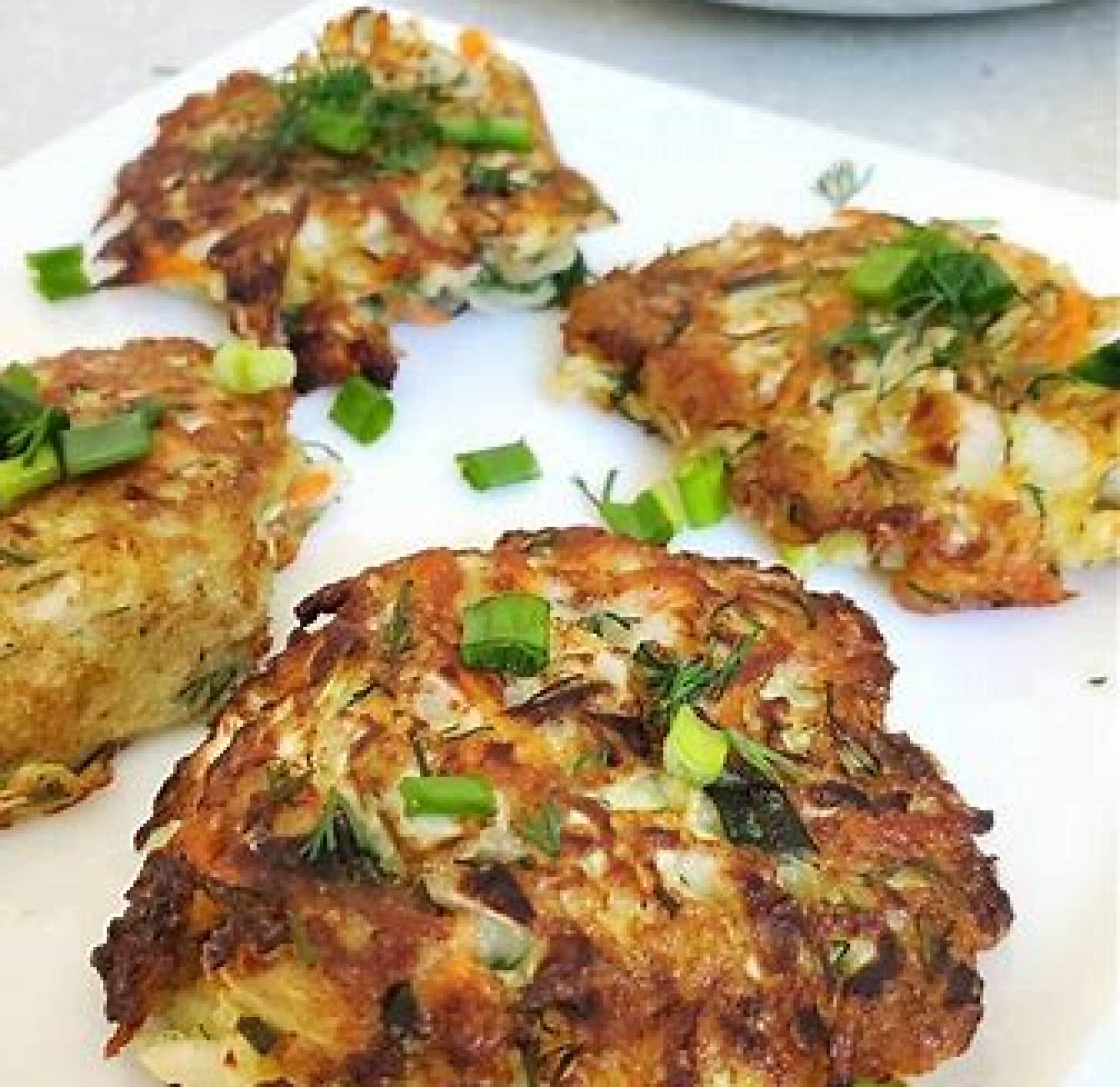 SV 257 - CABBAGE FRITTERS w/Tzatziki and Lettuce