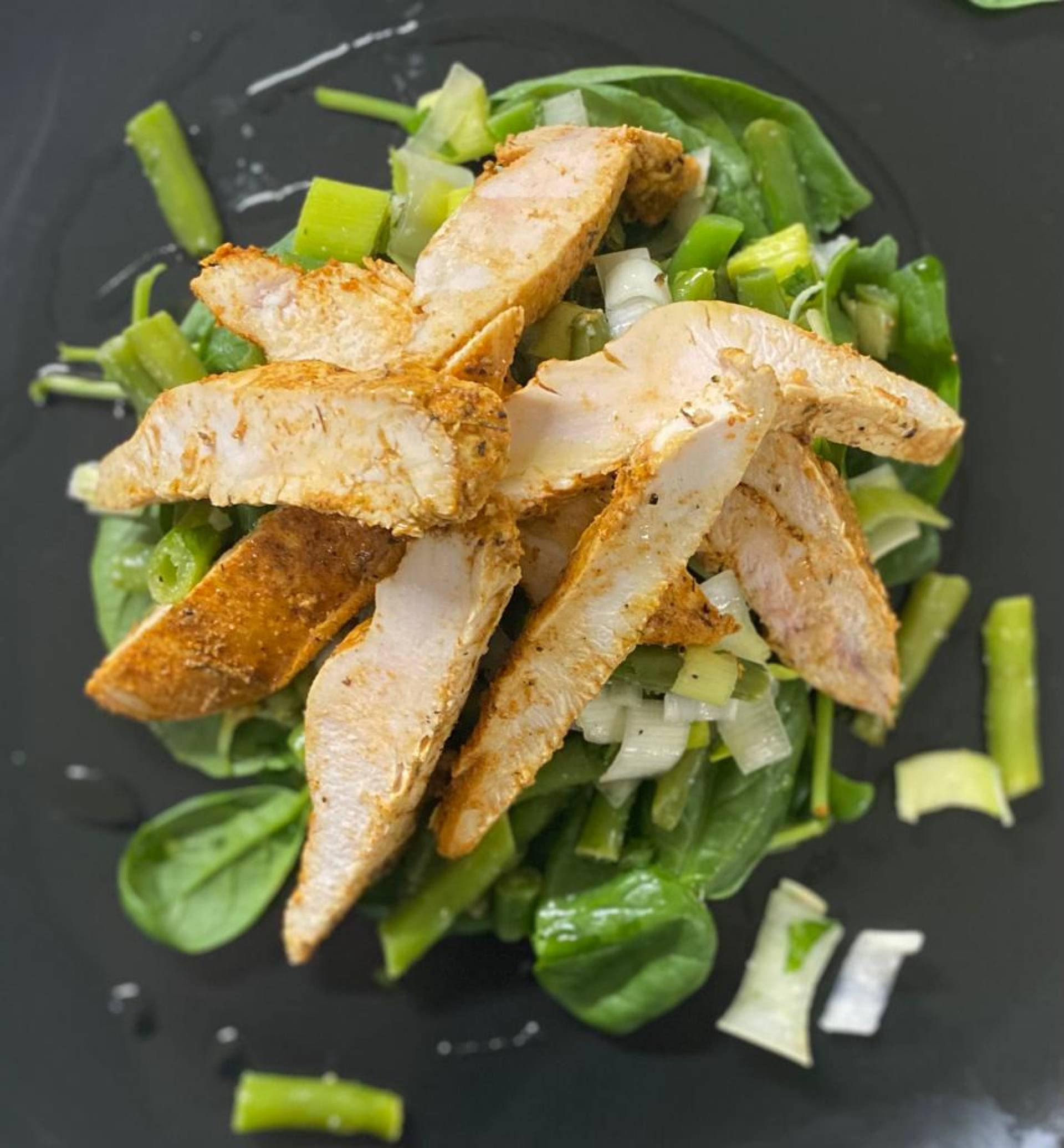 MM 598 - BAKED CHICKEN w/ Leek & Green Bean Salad